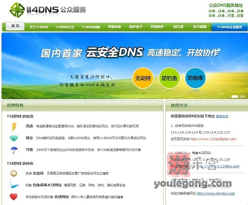 体验国内114DNS纯净无劫持服务，发现另一片天地--『游乐宫』Youlegong.com
